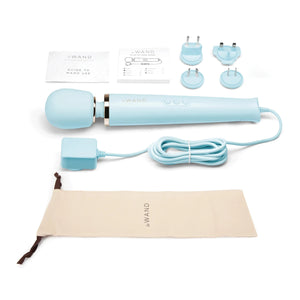 Le Wand Plug-In Vibrating Massager 100V -240V Sky Blue Buy in Singapore LoveisLove U4Ria