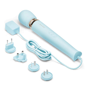 Le Wand Plug-In Vibrating Massager 100V -240V Sky Blue Buy in Singapore LoveisLove U4Ria