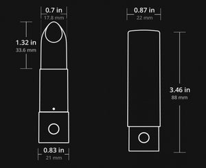 Lovense Exomoon Bluetooth Lipstick Bullet Vibrator (Authorized Dealer)