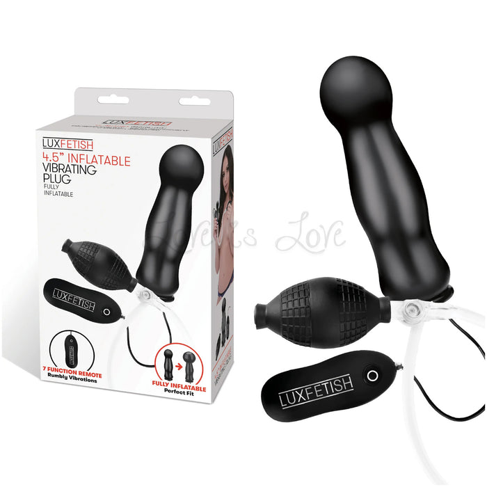 Lux Fetish 4.5 Inch Inflatable Vibrating Plug