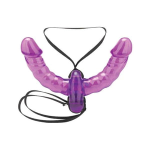 Lux Fetish Pleasure for 2 Double-Ended Dildo Strap-On Purple Buy in Singapore LoveisLove U4Ria 