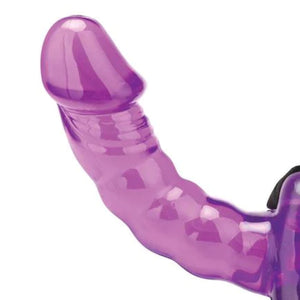 Lux Fetish Pleasure for 2 Double-Ended Dildo Strap-On Purple Buy in Singapore LoveisLove U4Ria 