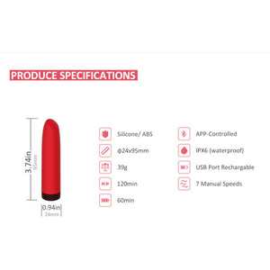 Magic Motion Awaken App-Controlled Mini Vibrator Red Buy in Singapore LoveisLove U4Ria 