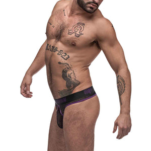 Male Power Airotic Mesh Enhancer Thong Black/Purple S/M or L/XL Buy in Singapore LoveisLove U4Ria 