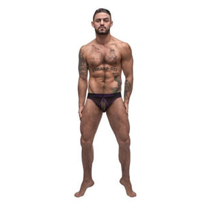 Male Power Airotic Mesh Enhancer Thong Black/Purple S/M or L/XL Buy in Singapore LoveisLove U4Ria 