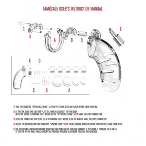 Mancage Chastity Cage Model 04 Transparent 4.5 inches Buy in Singapore LoveisLove U4Ria 