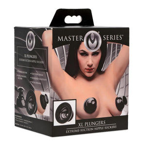 Master Series Plungers Extreme Suction Silicone Nipple Suckers Black Medium or XL