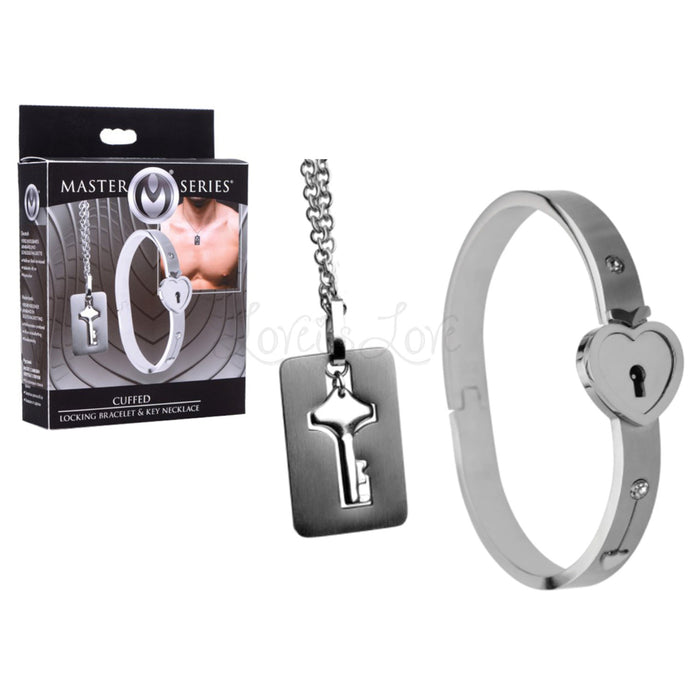 Master Series Cuffed Locking Bracelet and Key Necklace