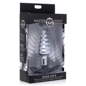 Master Series Dark Hive Metal and Silicone Ribbed Anal Plug buy in Singapore LoveisLove U4ria