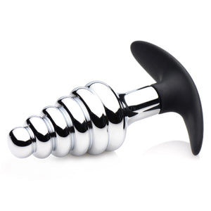 Master Series Dark Hive Metal and Silicone Ribbed Anal Plug buy in Singapore LoveisLove U4ria