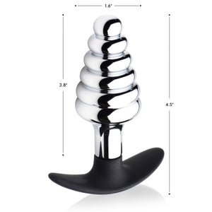 Master Series Dark Hive Metal and Silicone Ribbed Anal Plug buy in Singapore LoveisLove U4ria