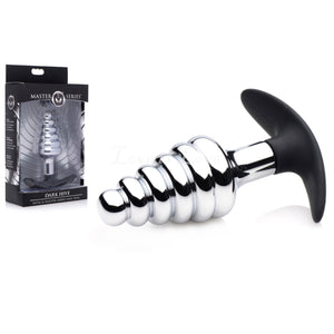 Master Series Dark Hive Metal and Silicone Ribbed Anal Plug buy in Singapore LoveisLove U4ria