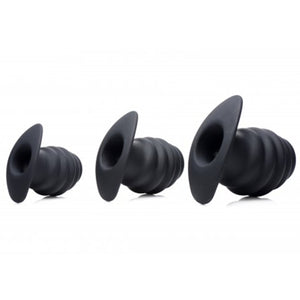 Master Series Hive Ass Tunnel Silicone Ribbed Hollow Anal Plug Small or Large buy in Singapore LoveisLove U4ria