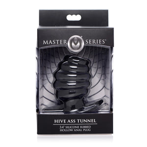 Master Series Hive Ass Tunnel Silicone Ribbed Hollow Anal Plug Small or Large buy in Singapore LoveisLove U4ria