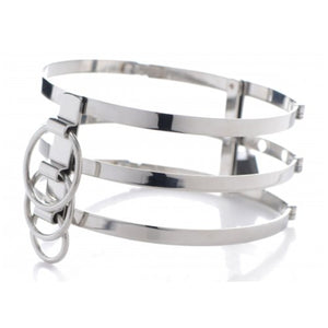 Master Series Trinity Stainless Steel Locking Collar Buy in Singapore LoveisLove U4Ria 