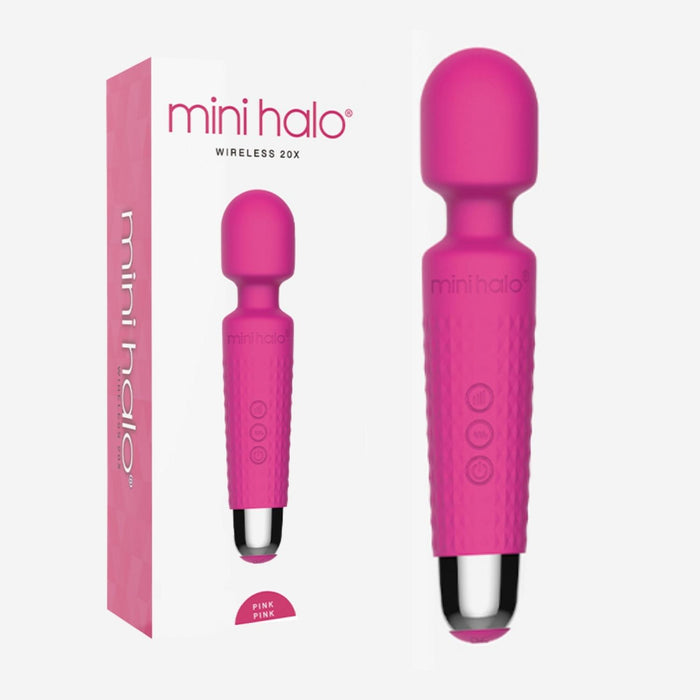 Mini Halo Wireless 20x Rechargeable Mini Wand 20 Pulsations 8 Speed