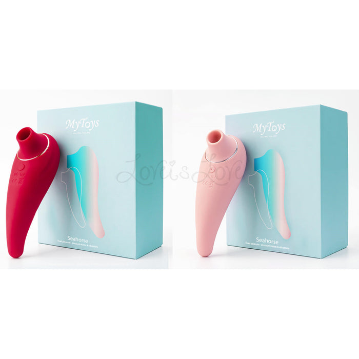 MyToys Seahorse Air Pulse Stimulation and G-Spot Vibrator Red or Sakura (Dual Use)