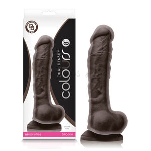 NS Novelties Colours Dual Density 8 Inch Dildo Dark Brown Buy in Singapore LoveisLove U4Ria 