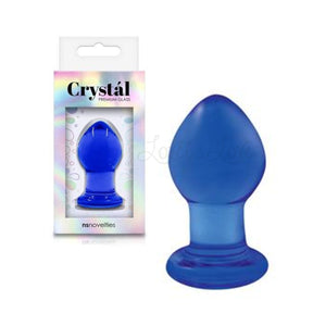 NS Novelties Crystal Glass Butt Plug Blue 2.5 Inch Small Blue or Pink  buy in Singapore LoveisLove U4ria