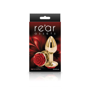 NS Novelties Rear Assets Rose Anal Plug Red Small or Medium buy in Singapore LoveisLove U4ria