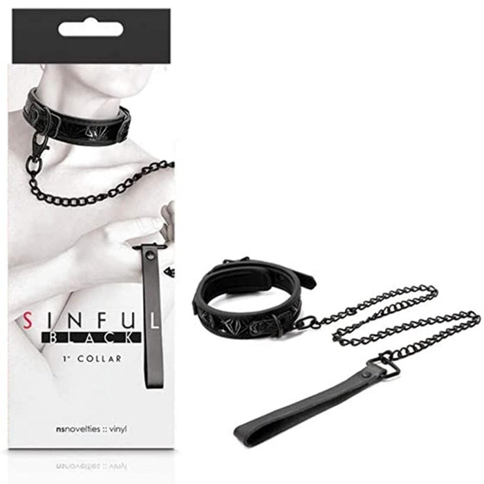 NS Novelties Sinful 1" Collar And Leash