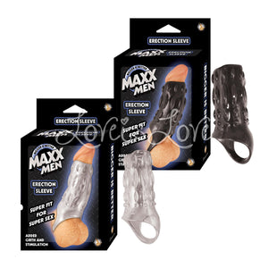 Nasstoys Maxx Men Erection Sleeve in Black or Clear Buy in Singapore LoveisLove U4Ria