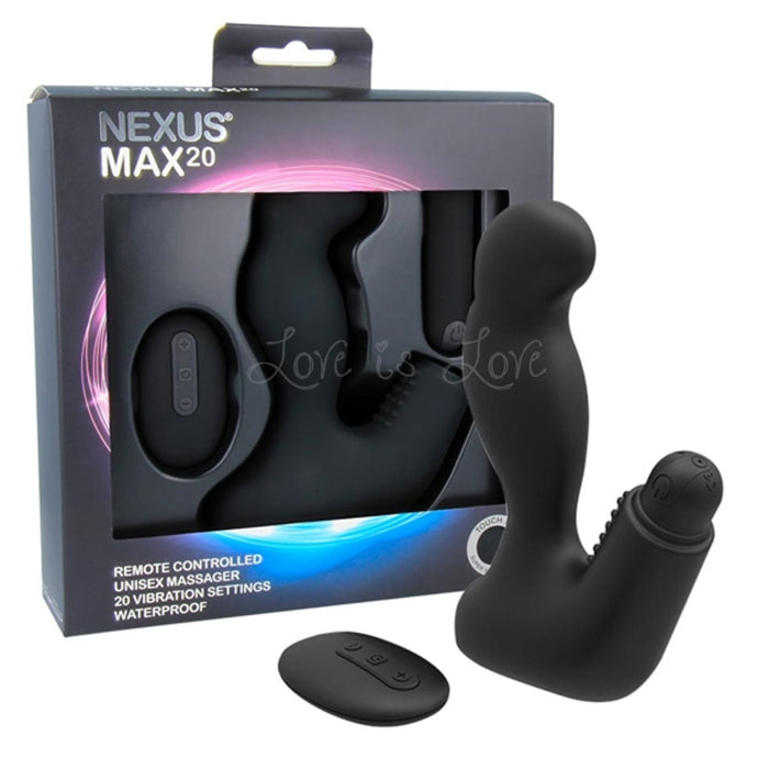 Nexus Max 20 Waterproof Remote Control Unisex Massager (Just Sold - Only 2 Left)