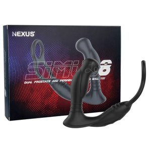 Nexus SIMUL8 Vibrating Double Cock Ring & Prostate Stimulator buy in singapore LoveisLove U4ria