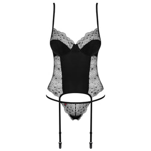 Obsessive Sharlotte Corset & Thong S/M or L/XL Black Buy in Singapore LoveisLove U4ria
