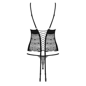 Obsessive Sharlotte Corset & Thong S/M or L/XL Black Buy in Singapore LoveisLove U4ria