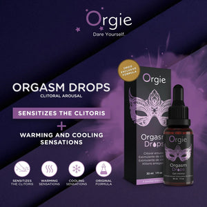 Orgie Orgasm Drops Gel Intimo For Clitoral Arousal And Sensitivity 30 ml 1 fl oz