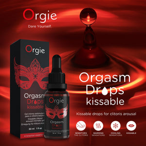 Orgie Orgasm Drops Kissable Clitoral Arousal Intimate Gel 30 ML 1 FL OZ