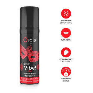 Orgie Sexy Vibe! Hot Instant Vibrating Sensation. The Warming. Kissable arousal intimate gel buy at LoveisLove U4Ria Singapore