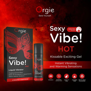 Orgie Sexy Vibe! Hot Instant Vibrating Sensation. The Warming. Kissable arousal intimate gel buy at LoveisLove U4Ria Singapore