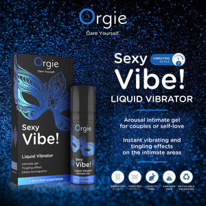 Orgie Sexy Vibe Liquid Vibrator Tingling Gel 15 ML 0.5 FL OZ