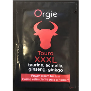 Orgie Touro XXXL Power Cream for Men Travel Set Sachet 2 ML Buy in Singapore LoveisLove U4Ria 