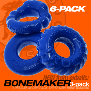 Oxballs Bonemaker 3-Pack Cockring Pool Blue OX-3061