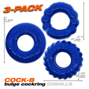 Oxballs Bonemaker 3-Pack Cockring Pool Blue OX-3061 love is love buy sex toys in singapore u4ria loveislove