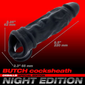 Oxballs Butch Veiny Cocksheath Night Edition in Plus+Silicone™ love is love buy sex toys singapore u4ria