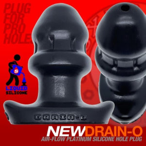 Oxballs Drain-O Liquid Platinum Silicone Flow-Thru Plug Small or Large Ox-1930 love is love buy sex toys in singapore u4ria loveislove