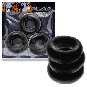 Oxballs Fat Willy 3-Pack Jumbo Cockring Black OX-3065 love is love buy sex toys in singapore u4ria loveislove