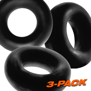 Oxballs Fat Willy 3-Pack Jumbo Cockring Black or Clear or Space Blue OX-3065 Cock Rings - Oxballs C&B Toys buy sex toys in singapore u4ria loveislove