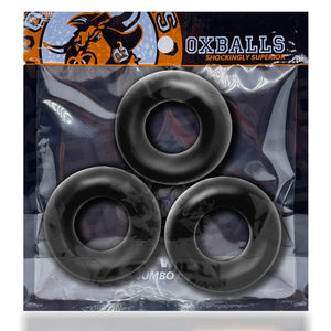 Oxballs Fat Willy 3-Pack Jumbo Cockring Black or Clear or Space Blue OX-3065 Cock Rings - Oxballs C&B Toys buy sex toys in singapore u4ria loveislove