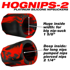 Oxballs Hognips-2 Huge Silicone Nipple Suckers OX-1916 Black/Red Buy in Singapore LoveisLove U4Ria 