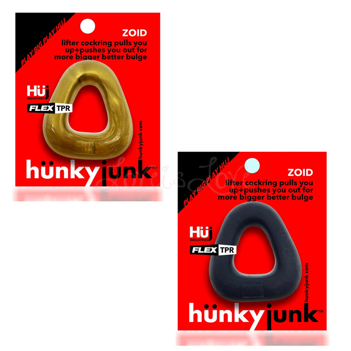 Oxballs Hunkyjunk Zoid Lifting and Bulging Cockring Bronze or Black or Clear