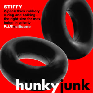 Oxballs Hunkyjunk Stiffy 2-Pack C-Rings Tar Ice HUJ-126 love is love buy sex toys in singapore u4ria loveislove