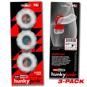 Oxballs Hunkyjunk Super Huj 3-Pack No Roll Cockrings love is love buy sex toys singapore u4ria