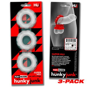 Oxballs Hunkyjunk Super Huj 3-Pack No Roll Cockrings love is love buy sex toys singapore u4ria
