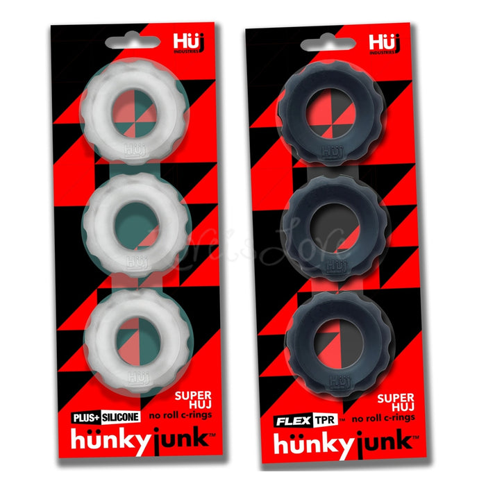 Oxballs Hunkyjunk Super Huj 3-Pack No Roll Cockrings