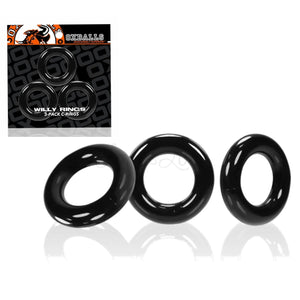 Oxballs Willy Ring Cockring 3-pack Black buy in Singapore LoveisLove U4ria